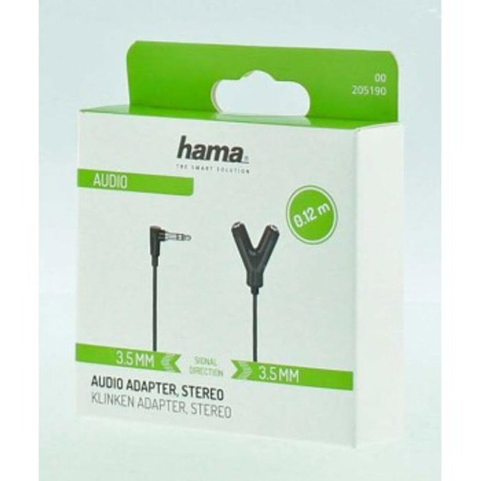 Câble Audio Jack (3,5 mm) Coupleur Hama 00205190 20 cm Câble Audio Jack (3,5 mm) Coupleur Hama 00205190 20 cm
