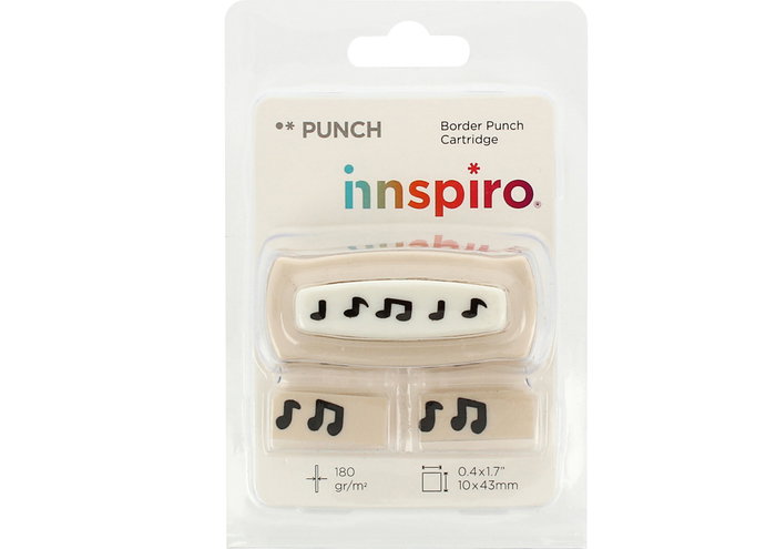 Innspiro Cartouche pour perforatrice de bordure notes musicales 10x43mm