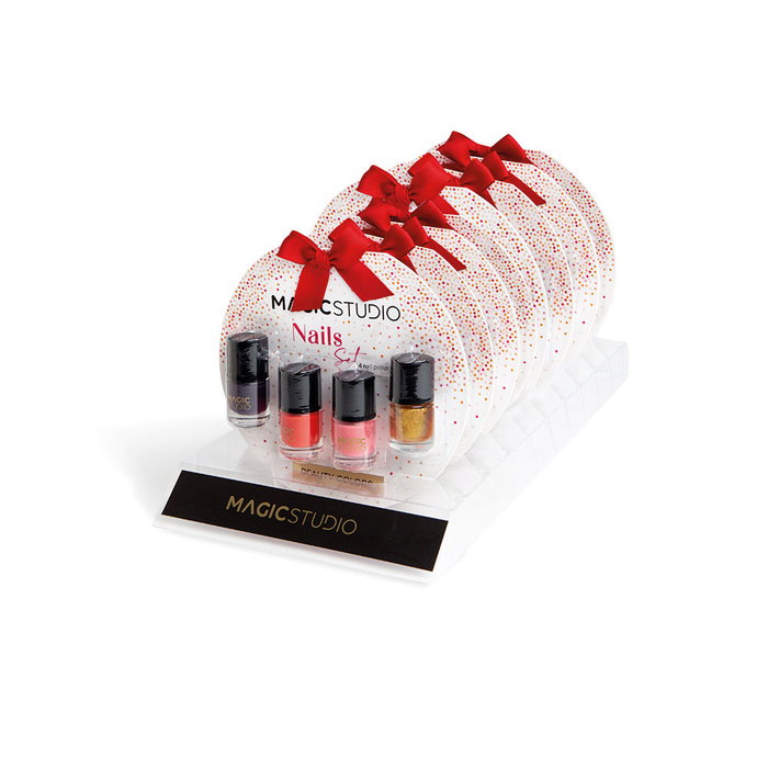 Magic Studio Lot d'Ongles Colorés Colorful - 4 Vernis à Ongles aux Teintes Éclatantes