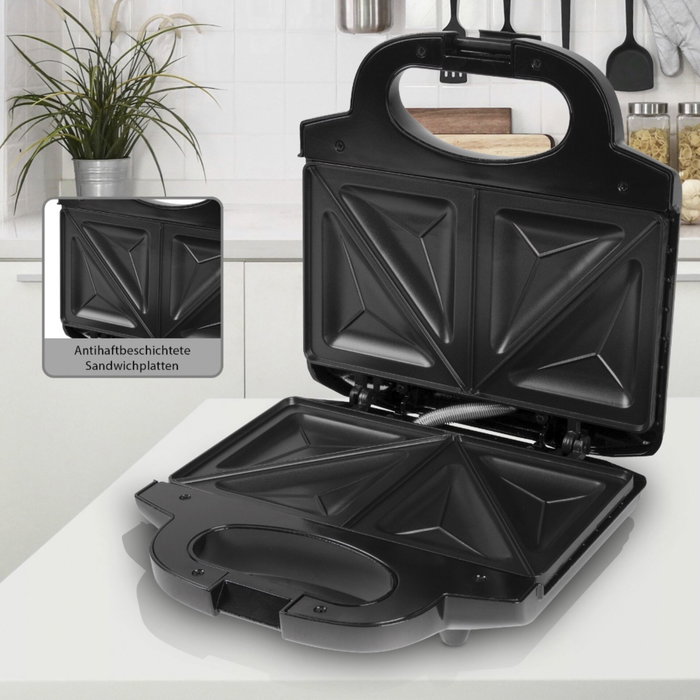 CLATRONIC ST 3778 Grille-pain à sandwich noir et inox