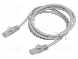 GEMBIRD Câble Ethernet Patch Cord U/UTP Cat 6 RJ45 1m Gris