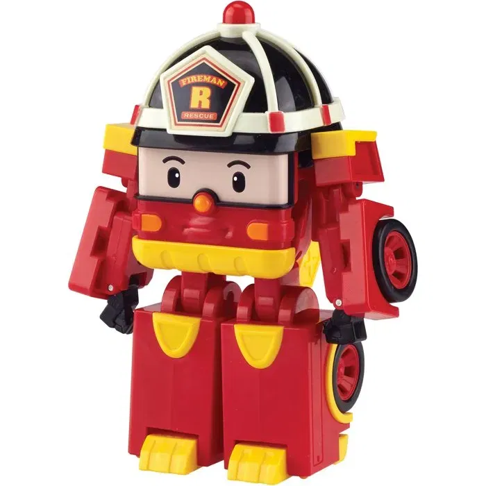 Silverlit Robot Jouet Transformable 2-en-1 Robocar Poli - Roy Robot Pompier - 10 cm - Dès 3 Ans