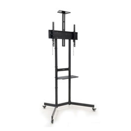 TooQ Nefertiti Support Sol avec Roues VESA 37-70 Pouces Noir Acier