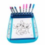 CYP BRANDS Station de Dessin Roll & Go Stitch Disney - Set Complet de Dessin avec 4 Feutres, 4 Crayons, 2 Planches d'Autocollants et Rouleau de Papier