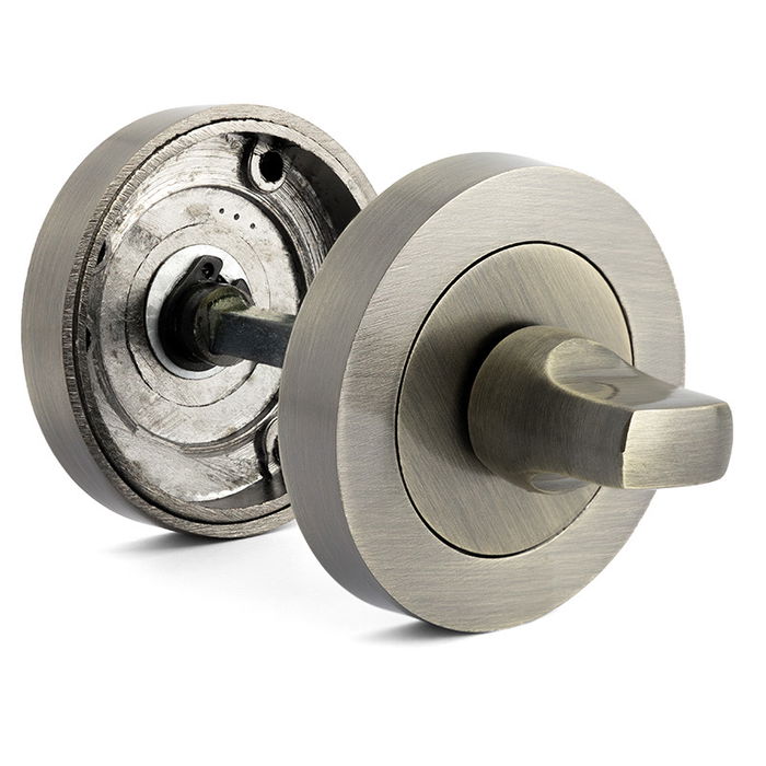 JANDEL Jeu de poignée de porte Zamak Ø50x10mm Cuir Poli Brillant Jandel JANDEL Jeu de poignée de porte Zamak Ø50x10mm Cuir Poli Brillant Jandel