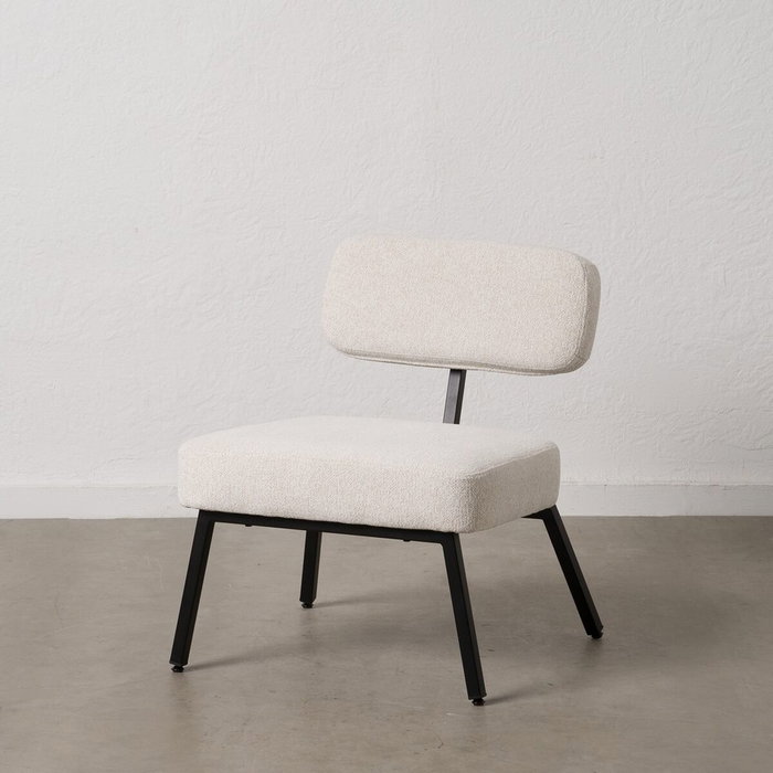 BigBuy Home Chaise Blanc Noir 58 x 59 x 71 cm