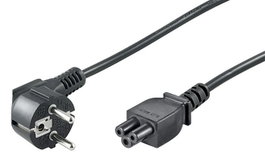 MicroConnect Cordon d'alimentation Schuko coudé vers C5, 1,2 m