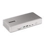 Startech Thunderbolt 4 Station d'accueil 15-en-1, 2x HDMI, 2x DisplayPort, 7x USB, Ethernet 2.5G, Charge 98W, 4 écrans 4K/8K
