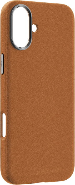 eSTUFF Coque magnétique iPhone 16 INFINITE VENICE - Cuir - Marron