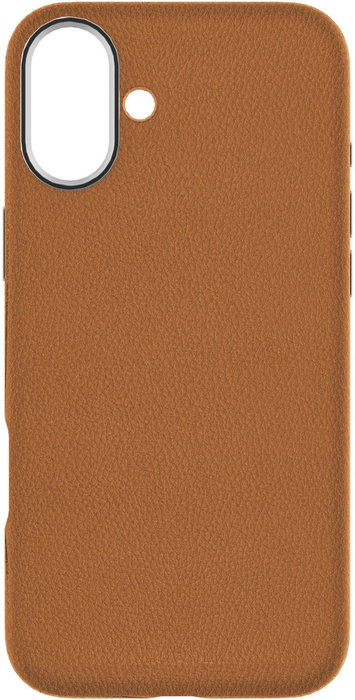 eSTUFF Coque magnétique iPhone 16 INFINITE VENICE - Cuir - Marron