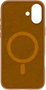 eSTUFF Coque magnétique iPhone 16 INFINITE VENICE - Cuir - Marron