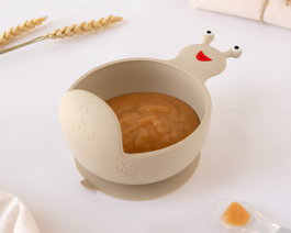 KioKids Bol en Silicone Escargot Beige