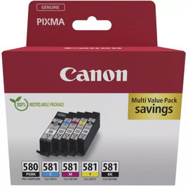 Canon Multipack de 5 Cartouches d'Encre PGI-580/CLI-581 (2078C007)