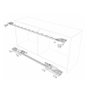 Salice - Kit de guider slider S10 bas amorti pour 2 portes coulissantes coplanaires, max 10kg/porte, largeur meuble 860-2400mm