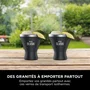 Ninja Verres à cocktail isothermes SLUSHi XSKMRG2BKEUK, Lot de 2, Noir avec couvercles et pailles