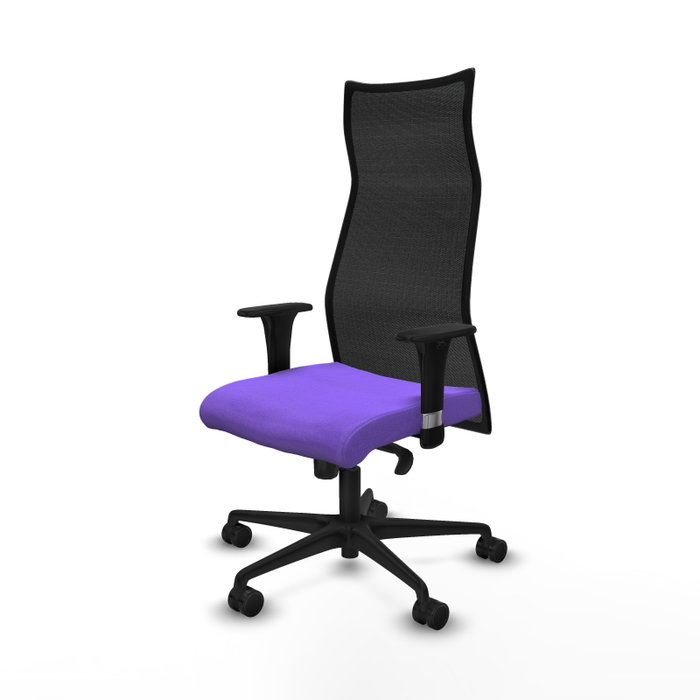 Piqueras y Crespo Chaise de Bureau Albacete Lila et Noir