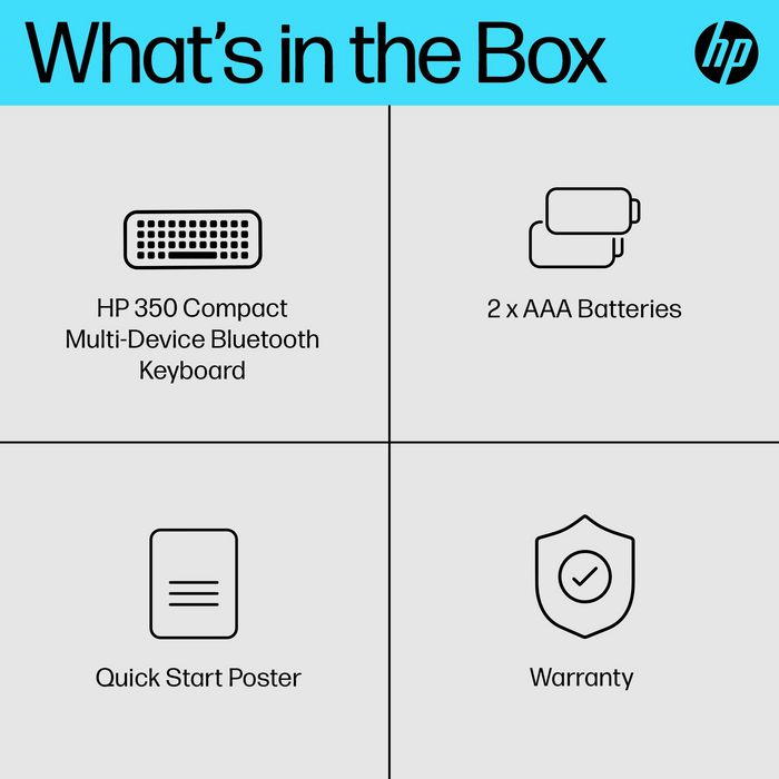 HP Clavier Bluetooth compact HP 350 noir HP Clavier Bluetooth compact HP 350 noir