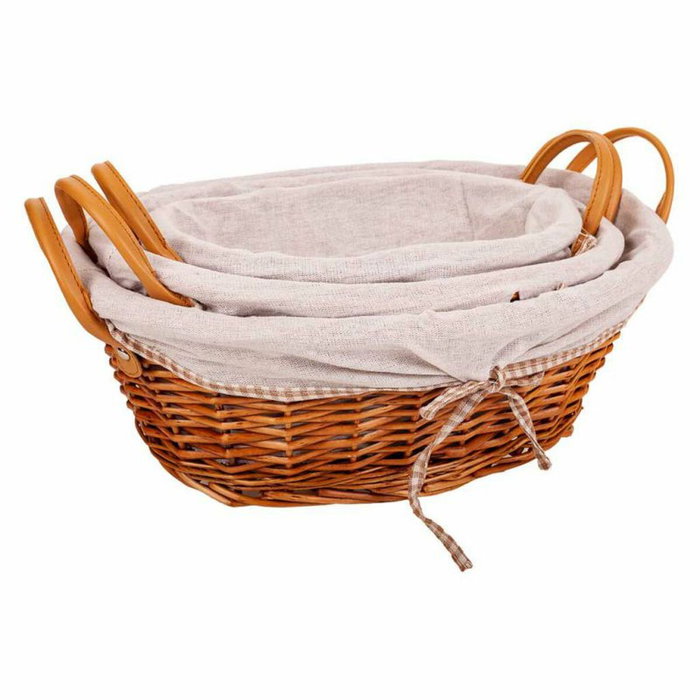 Lot de paniers Alexandra House Living osier Bois de saule 38 x 29 x 14 cm 34 x 16 x 44 cm 31,5 x 23,5 x 12 cm 3 Pièces