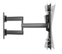 Vivolink Support mural articulé pour écran, Bras moyen VESA 600x400, Inclinaison et rotation, Capacité 50 kg, Aluminium noir