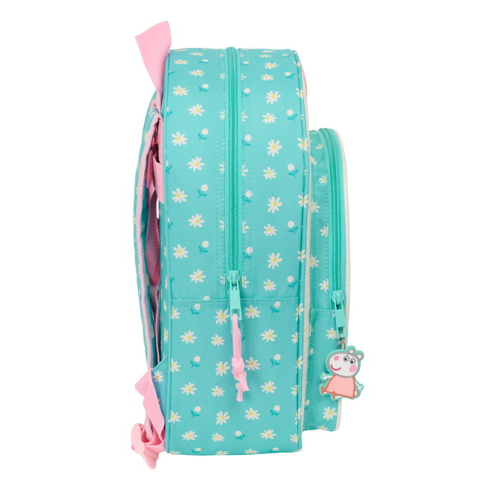 Cartable Peppa Pig Pretty flowers Jaune Menthe 26 x 34 x 11 cm