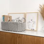 Vinthera Panier Moa en Coton Gris 35x25x13 cm Textil