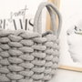 Vinthera Panier Moa en Coton Gris 35x25x13 cm Textil