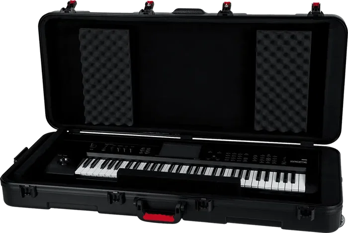 Gator Étui rigide moulé TSA ATA pour clavier 61 notes avec roues - Noir