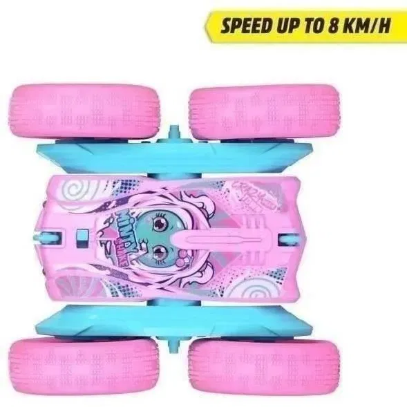 Dickie Toys - Véhicule Radiocommandé Flippy Berry Shaker - Voiture Télécommandée 360° - Rose - 16 cm - Piles Incluses - Jouet Enfant Dès 6 Ans