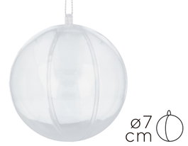 Innspiro Pack de 12 boules en plastique transparent de 7 cm