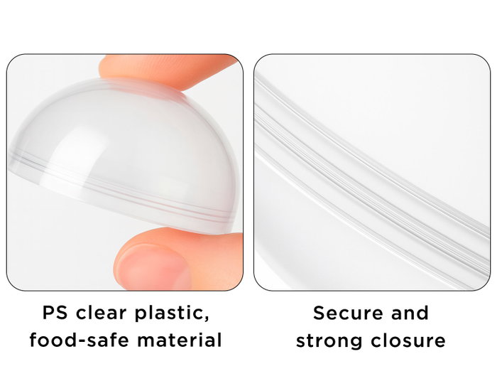 Innspiro Pack de 12 boules en plastique transparent de 7 cm