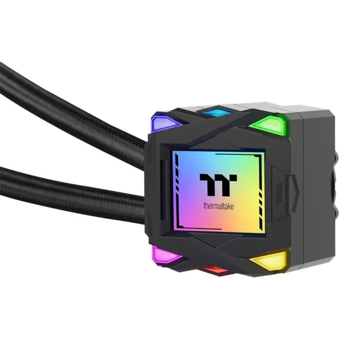 Thermaltake LA240 ARGB Sync - Watercooling tout-en-un (AIO) pour CPU - 2 ventilateurs 120mm ARGB - Compatible Intel et AMD - Noir