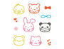Innspiro Set de tampons acryliques Caras animales 5,3x6cm