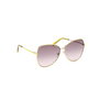 Emilio Pucci EP0207 41F Lunettes de soleil Femme papillon métal jaune verres marron dégradé 61 mm