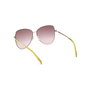 Emilio Pucci EP0207 41F Lunettes de soleil Femme papillon métal jaune verres marron dégradé 61 mm