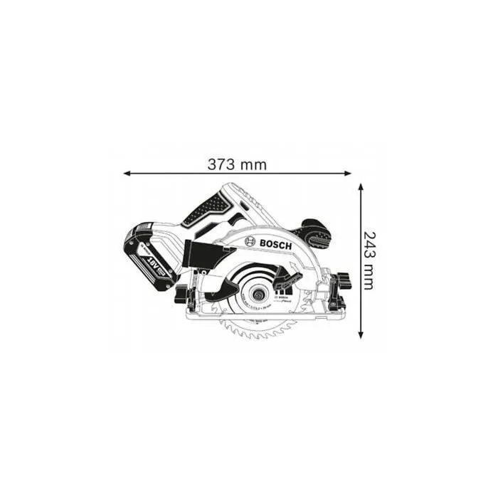 Bosch Professional Scie Circulaire GKS 18V-57 G (06016A2101) - Sans batterie, lame 165mm, L-Boxx - Compatible rails de guidage Bosch, Mafell, Festool, Makita