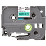 Brother TZe-741 Ruban de lamination 18 mm x 8 m, Texte noir sur fond vert