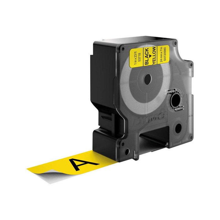 Dymo Ruban d'étiquetage D1 24 mm x 7 m Noir sur Jaune (53718)识别码: S0720980