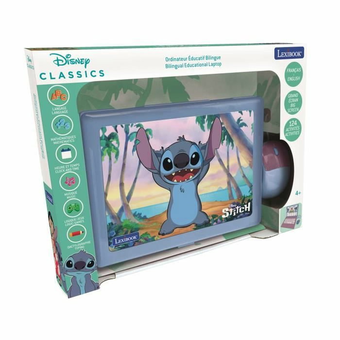 Lexibook Ordinateur éducatif bilingue Stitch - 124 activités Lexibook Ordinateur éducatif bilingue Stitch - 124 activités