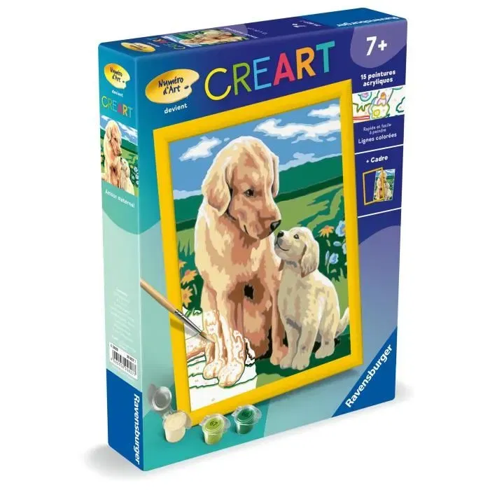 Ravensburger 25827 CreArt Kids Kit Peinture par Numéros Amour maternel - 18x24 cm, Peintures et Pinceau Inclus, A Partir de 7 Ans