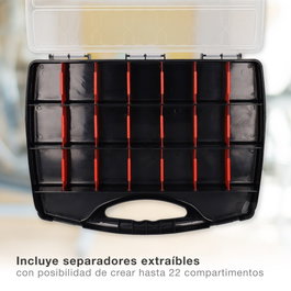 Hantums Boîte organisatrice d'outils avec 22 compartimentos
