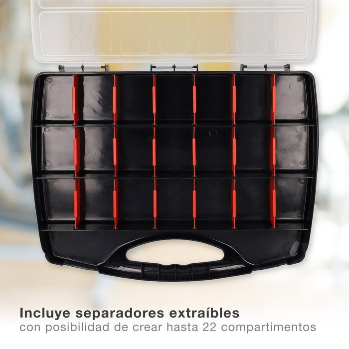 Hantums Boîte organisatrice d'outils avec 22 compartimentos Hantums Boîte organisatrice d'outils avec 22 compartimentos