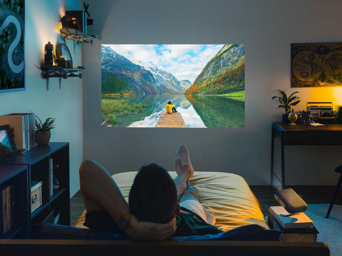 ViewSonic M1XG - Projecteur LED Ultraportable, Résolution WVGA (854x480), Bluetooth, Autonomie 4h, Haut-parleurs Harman Kardon, Compact (<1kg)