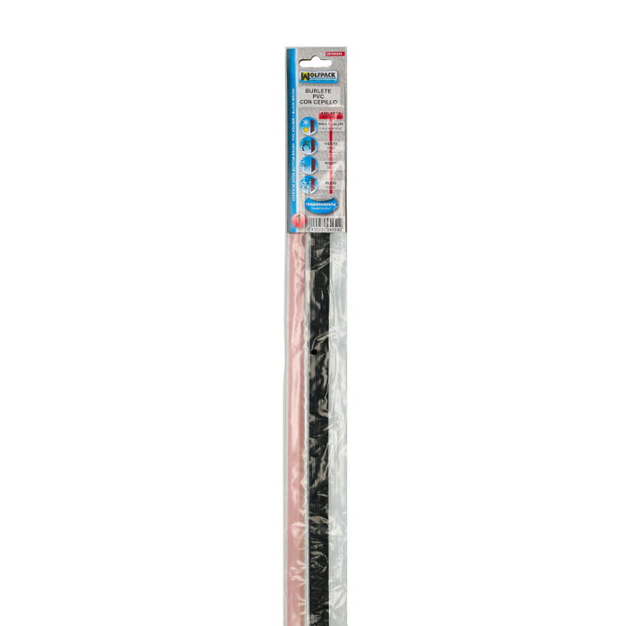 WOLFPACK LINEA PROFESIONAL Bas de porte PVC transparent à brosse 1 mètre