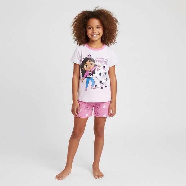 Cerdà Pyjama court en jersey Gabby's Dollhouse pour fille 5 ans - Motif assorti rose Cerdà Pyjama court en jersey Gabby's Dollhouse pour fille 5 ans - Motif assorti rose