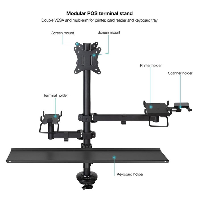 Support de table d'écran TooQ TQPM0003 17" 32" 13" (2 Unités)