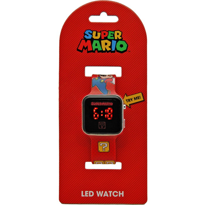 Kids Licensing Montre LED Super Mario Rouge Kids Licensing Montre LED Super Mario Rouge