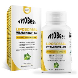 VIT.O.BEST Liposomal Vitamine D3+K2 60 VegeCaps