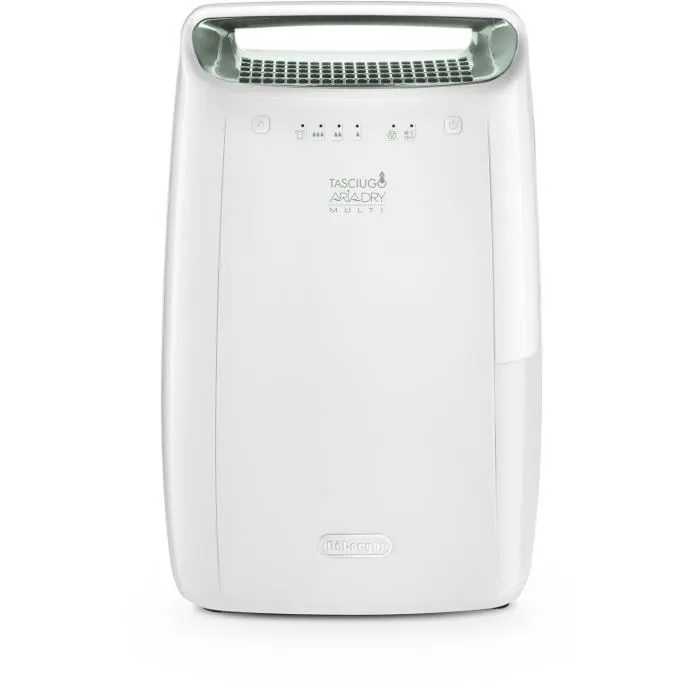 De'Longhi DEX212SF Déshumidificateur Air - Fonction Buanderie, Débit d'Air 125 m3/h, Capacité Réservoir 2,1 L pour Maison jusqu'à 55 m2