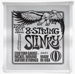 ERNIE BALL Jeu de 8 cordes Slinky Custom Gauge 10-74