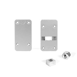 HERRAJES ALK Juego Cazoletas ZMK Plata Mate P/Endereza Zamak + Hierro Zincado